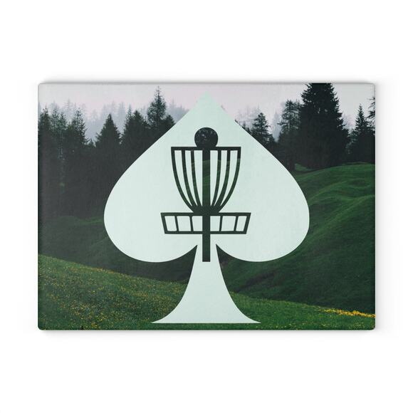 Disc Golf Aces Glass Cutting Board Discgolf Discgolfer Gift - Picture 1 of 10
